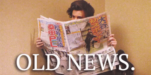 Old News GIF - Harry Styles Old News Reading GIFs