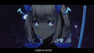 a girl with a mask on her face says i miss my bytes