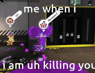 a screenshot of a video game with the words me when i am uh killing you