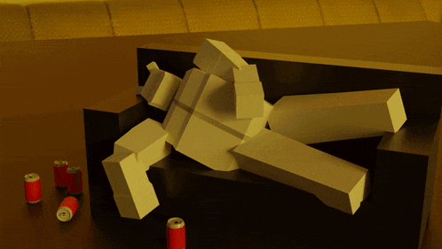 a 3d model of a person laying on a table