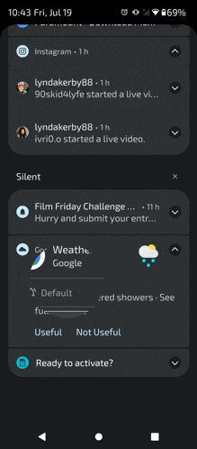 a screenshot of a phone screen showing messages from lyndakerby88 and 90skid4lyfe