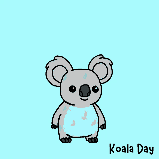 a koala bear holding a sign that says adopt me