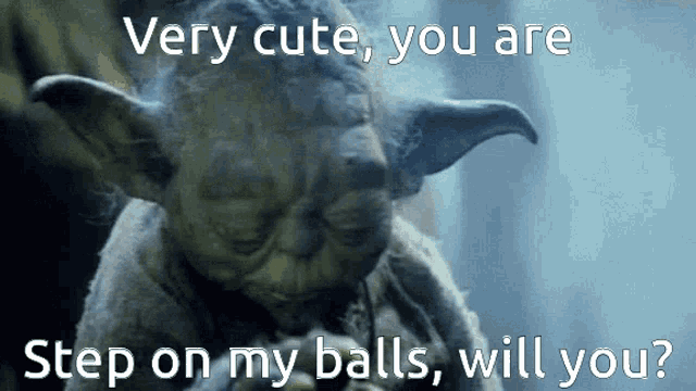 a very cute you are step on my balls will you