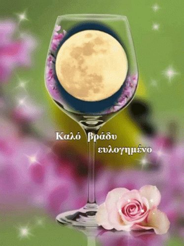 καλοβραδυ Moon GIF - καλοβραδυ Moon Wine GIFs