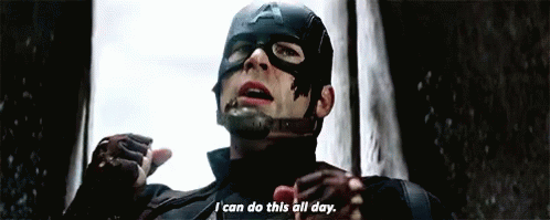 Captain America I Can Do This All Day GIF - Captain America I Can Do This All Day Never Quit GIFs