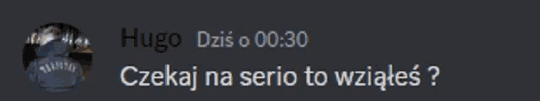 a blurred image of a person with the name hugo