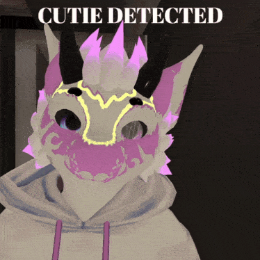 a picture of a furry character with the words " cutie detected " below it