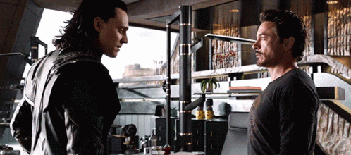 Loki Iron Man GIF - Loki Iron Man Tony Stark GIFs