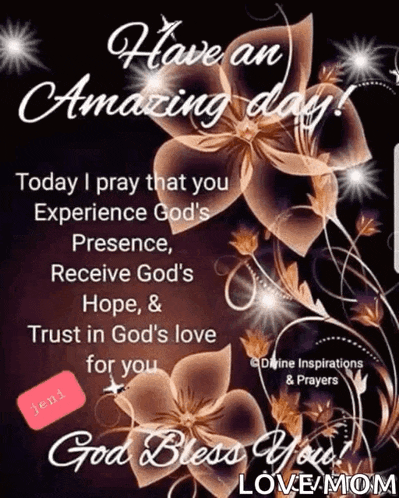 a have an amazing day message with flowers on it