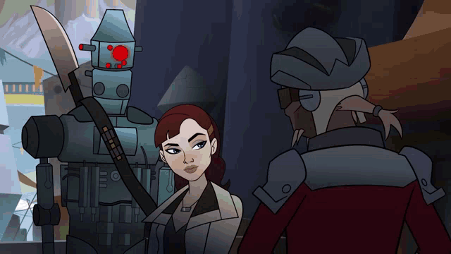 a cartoon drawing of a man and a woman standing next to each other