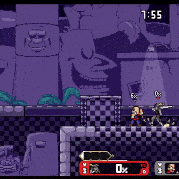 a video game with the time of 7:55