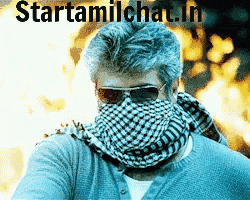 a man wearing sunglasses and a scarf around his face with the website starttamilchat.in in the background