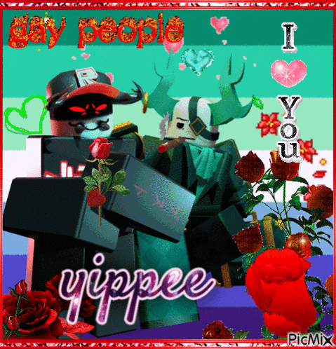 a poster that says ' i love you gippee ' on it