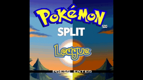 a pokemon split league game is being played on a screen
