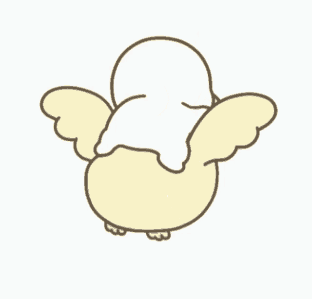 a cartoon drawing of a bird carrying another bird