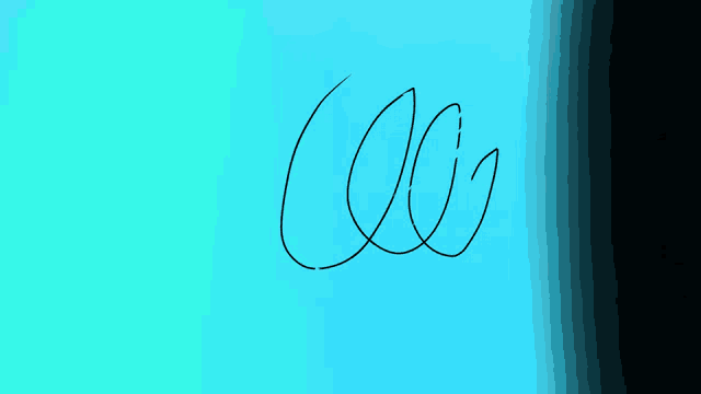 a blue background with a drawing of the letter g
