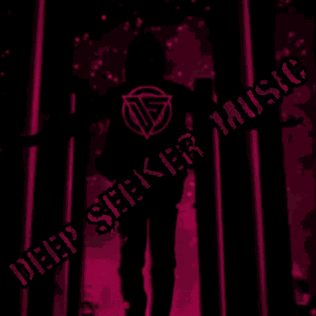 a poster for deep seeker music with a silhouette of a man