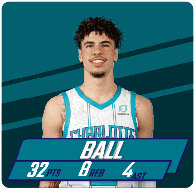 a picture of a basketball player with the name ball