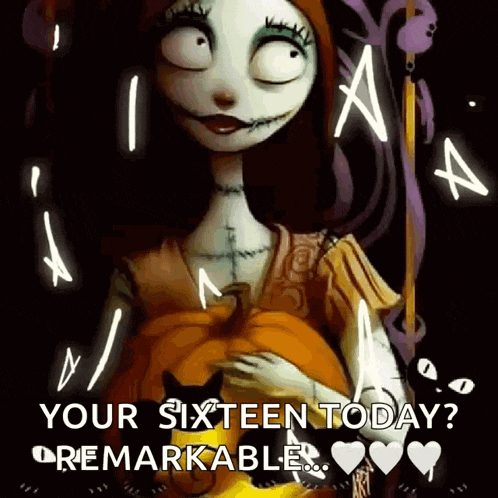 a picture of sally from the nightmare before christmas