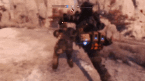 a blurry picture of a person playing a video game with a scoreboard in the background .