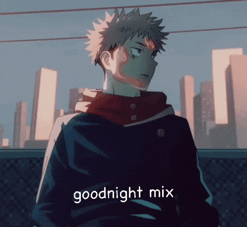 a picture of a boy with the words goodnight mix written below him