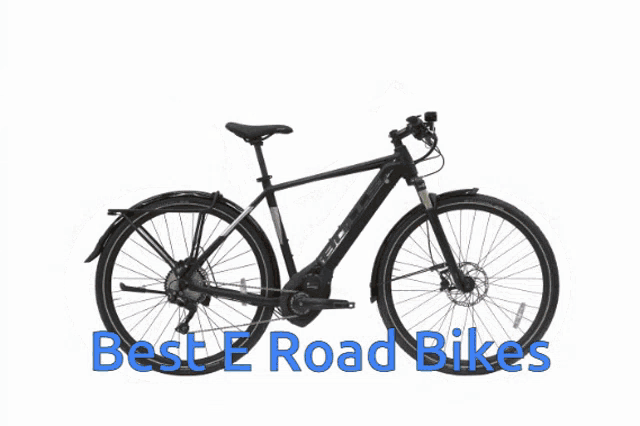 a man with his arms in the air stands next to a bicycle with the words best e road bikes written below it
