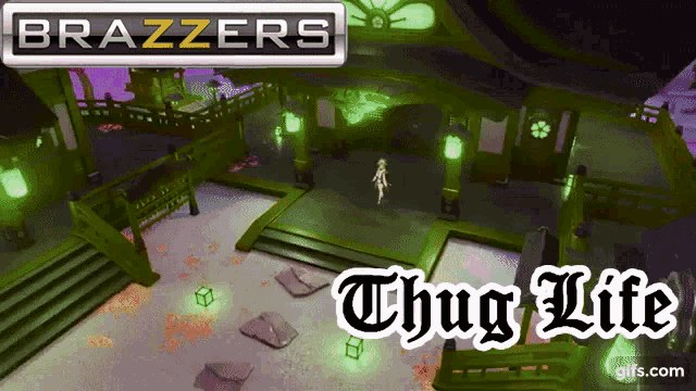 a brazzers video game called thug life is being played on a computer