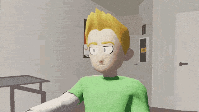 a cartoon character is standing in front of a sign that says darkness