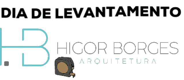 a logo for higor borges architectural shows a tape measure