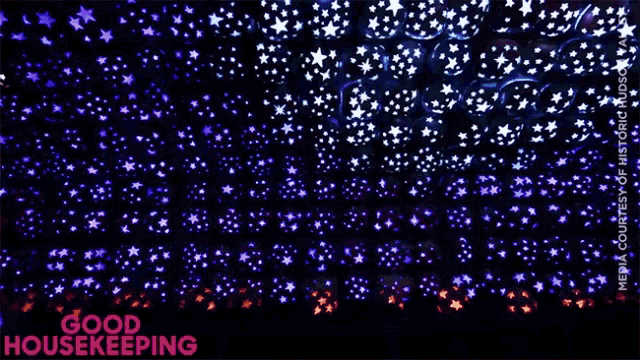 a poster for good housekeeping shows a starry night sky