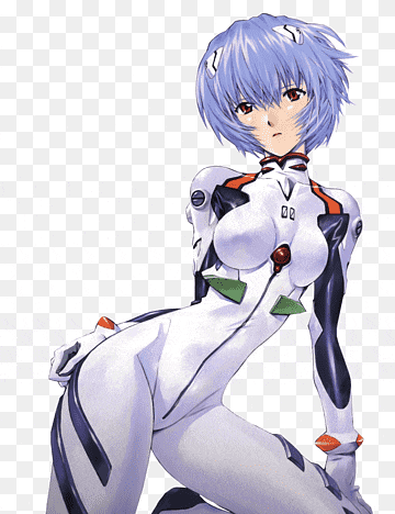 a girl with blue hair is wearing a white suit with the letters db on her chest