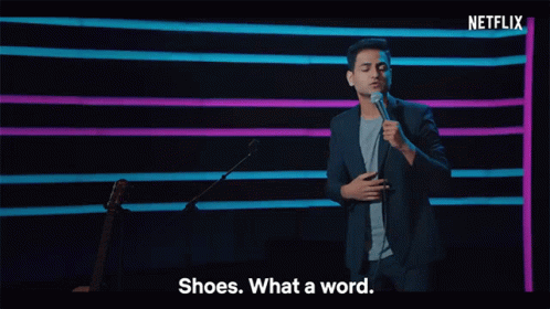 Shoes What A Word Kenny Sebastian GIF - Shoes What A Word Kenny Sebastian Footwear GIFs