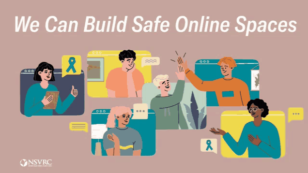 a poster that says we can build safe online spaces on it