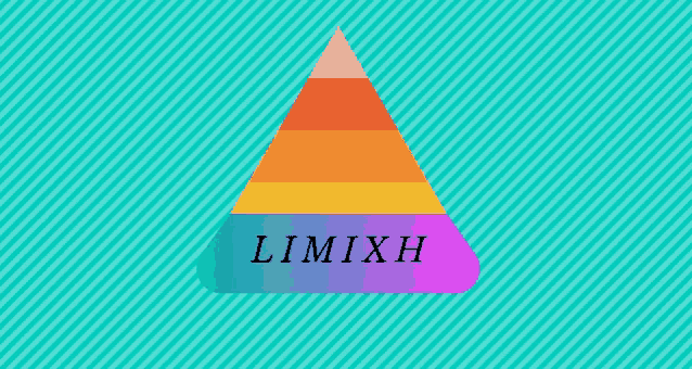 a rainbow colored pyramid with the word limixh on the bottom