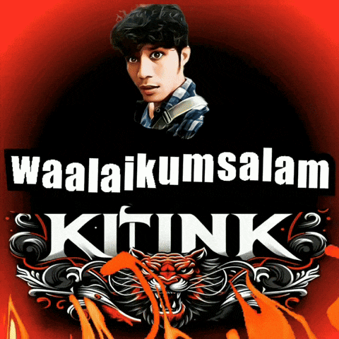 a poster that says waalaikumsalam kitink with a tiger on it