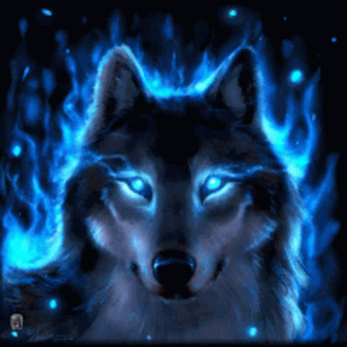 Wolf Blue GIF - Wolf Blue Blue Flame GIFs
