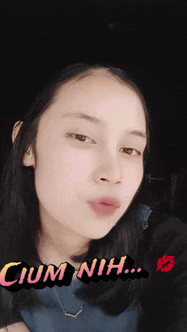 a close up of a woman 's face with the words cum nih on the bottom
