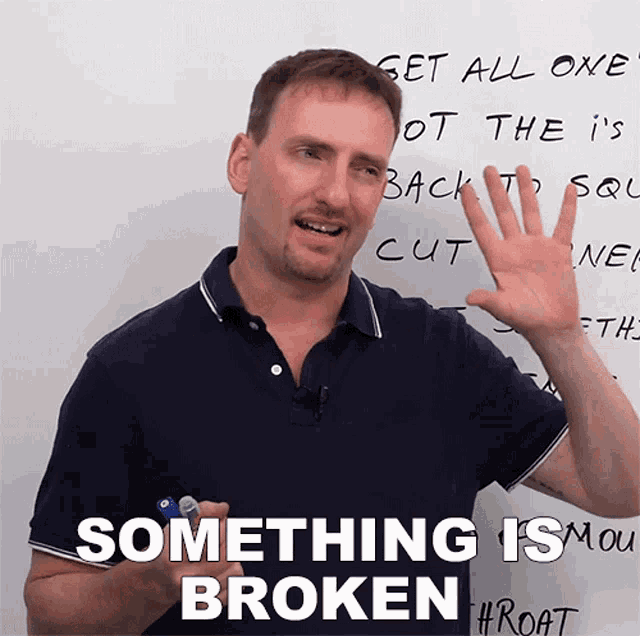 Something Is Broken Adam GIF - Something Is Broken Adam Learn English With Adam GIFs