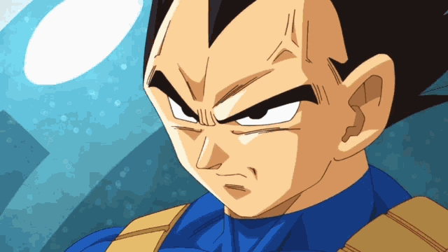 a close up of a cartoon character 's face with a serious look on his face