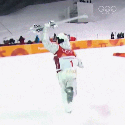 Excited Freestyle Skiing GIF - Excited Freestyle Skiing Mikael Kingsbury GIFs