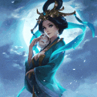a painting of a woman in a blue kimono