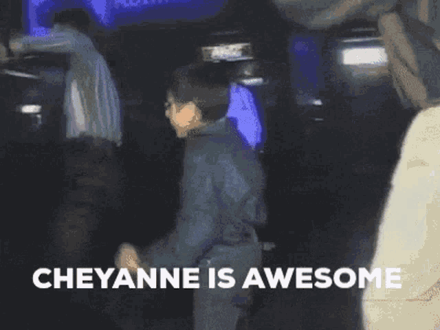 cheyanne is awesome is written on a purple background