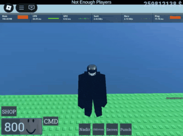 a screenshot of a game that says " not enough players " at the top