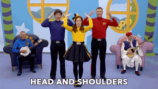 Head And Shoulder Knees And Toes Exercise GIF - Head And Shoulder Knees And Toes Exercise Warm Up GIFs