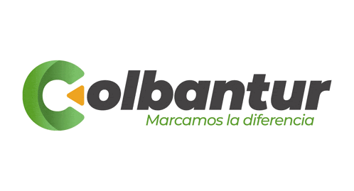 a logo for colbantur with a green c and black letters