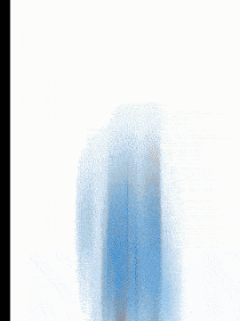 a blurry image of a person dancing in front of a blue background