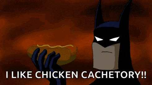 batman says i like chicken cachetory in front of lightning