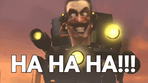 a cartoon character is laughing with the words ha ha ha !!!