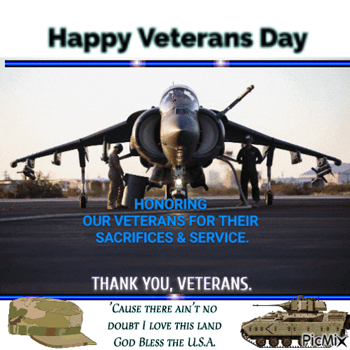 a picture of a fighter jet with the words happy veterans day on it