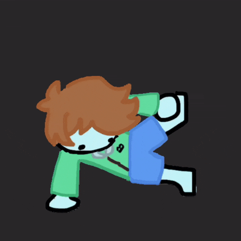 a drawing of a person laying on their back with a letter b on their shirt